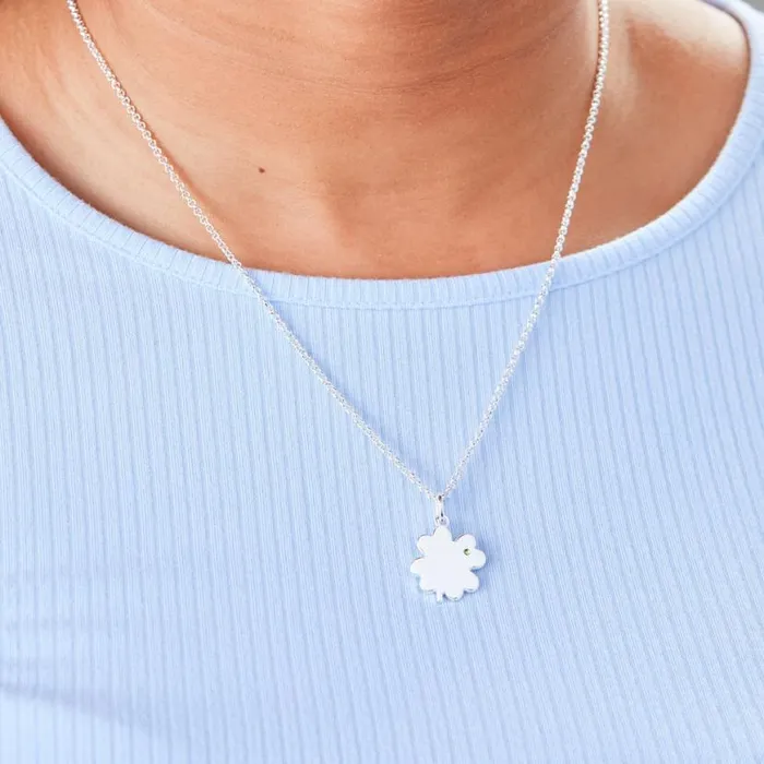 FourLeaf Clover Necklace 21034 Silver Women Alex And Ani Luck Prosperity