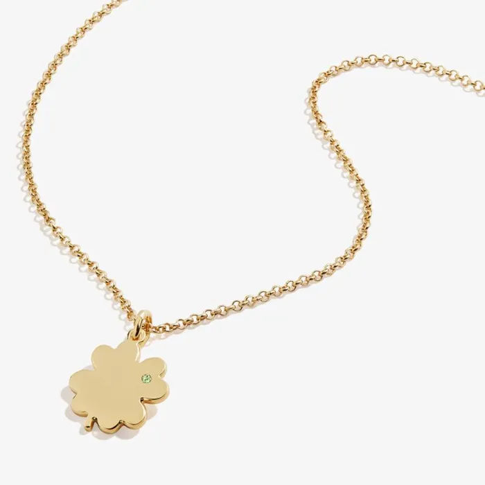 FourLeaf Clover Necklace 21034 Silver Women Alex And Ani Luck Prosperity