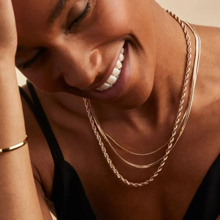 French Rope Chain Necklace Shiny Chocolate Women Alex And Ani Easter