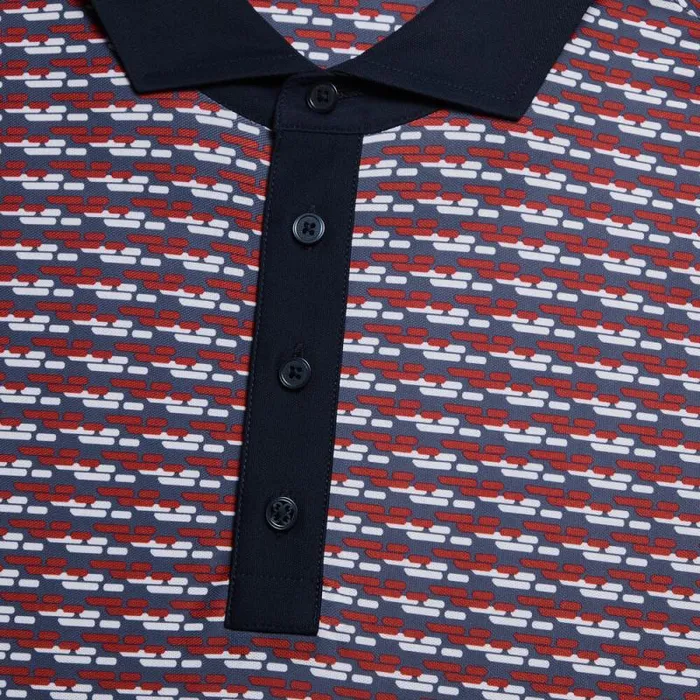 GFORE BRICK STRIPE TECH PIQU POLO Cabernet Men Polos GFORE BRICK STRIPE TECH PIQU POLO Cabernet Men Polos