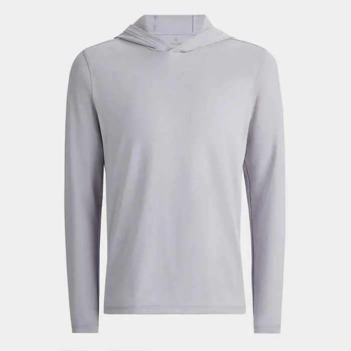 GFORE BRUSHED BACK TECH HOODIE Light Heather Grey Men Hoodies and Tees