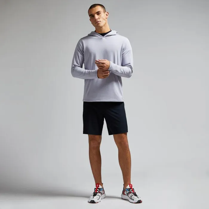 GFORE BRUSHED BACK TECH HOODIE Light Heather Grey Men Hoodies and Tees