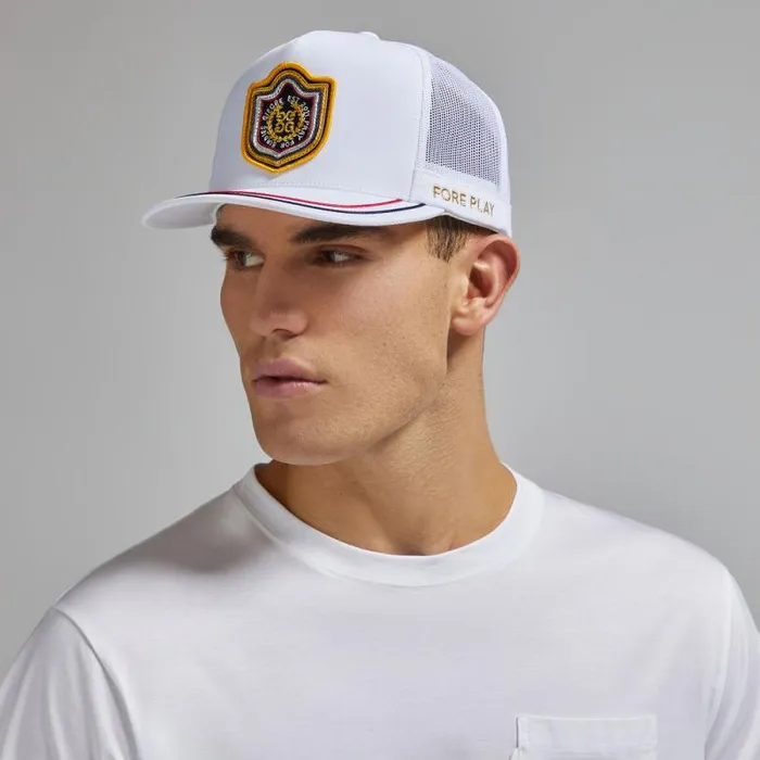 GFORE BULLION STRETCH TWILL TALL TRUCKER HAT Snow MenWomen Hats GFORE BULLION STRETCH TWILL TALL TRUCKER HAT Snow MenWomen Hats