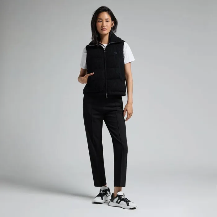 GFORE CABLE KNIT WOOL BLEND DOWN PUFFER VEST Onyx Women Outerwear GFORE CABLE KNIT WOOL BLEND DOWN PUFFER VEST Onyx Women Outerwear