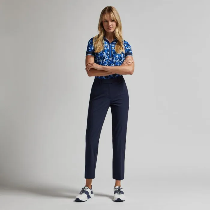 GFORE CAMO FLORAL TECH PIQU QUARTER ZIP POLO Twilight Women Polos and Shirts