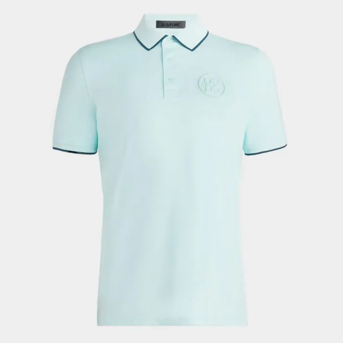 GFORE CIRCLE G039S EMBOSSED TECH JERSEY BANDED SLEEVE POLO Daybreak Men Polos