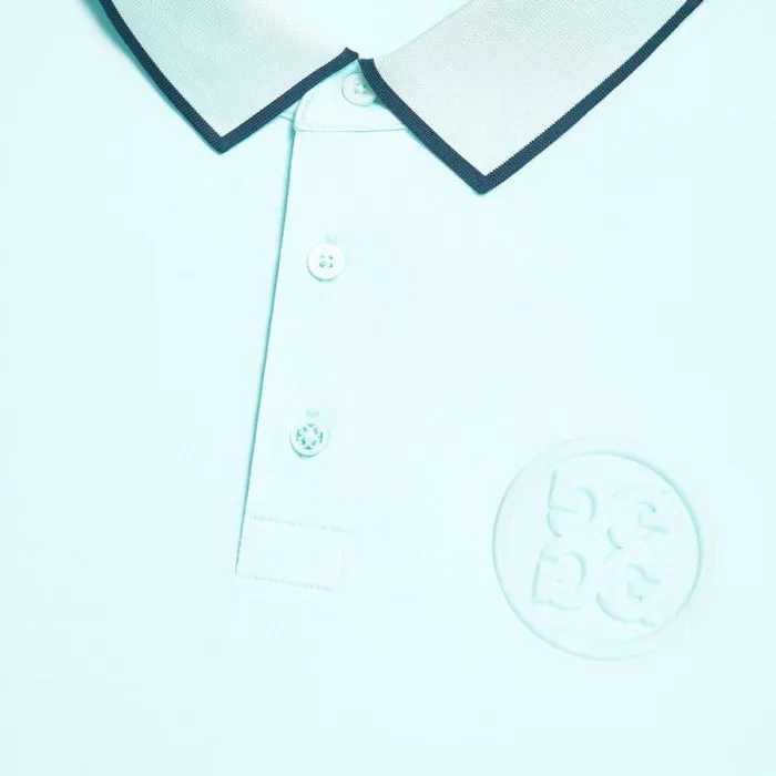 GFORE CIRCLE G039S EMBOSSED TECH JERSEY BANDED SLEEVE POLO Daybreak Men Polos GFORE CIRCLE G039S EMBOSSED TECH JERSEY BANDED SLEEVE POLO Daybreak Men Polos