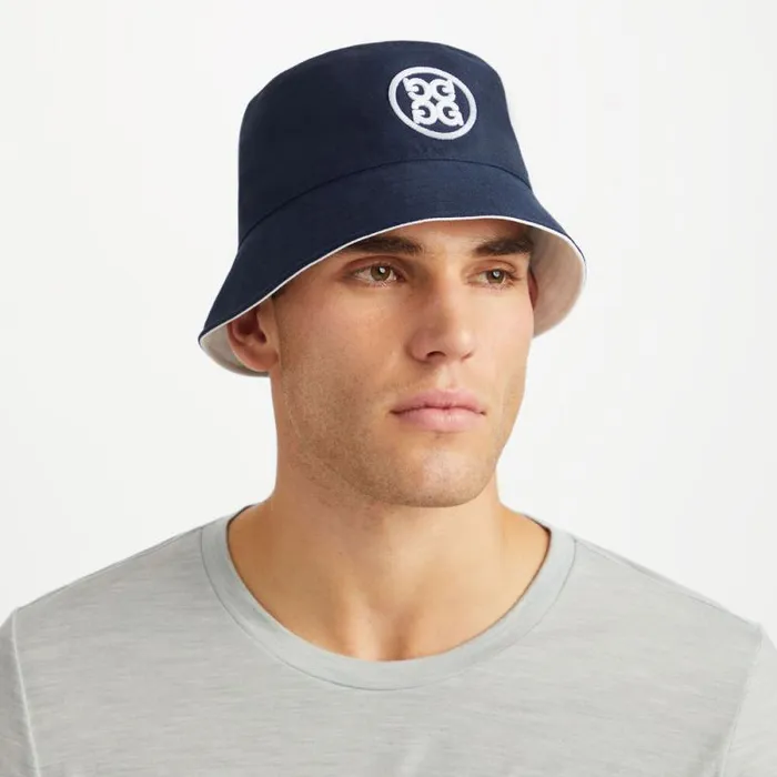 GFORE CIRCLE G039S REVERSIBLE COTTON TWILL BUCKET HAT Snowtwilight MenWomen Hats GFORE CIRCLE G039S REVERSIBLE COTTON TWILL BUCKET HAT Snowtwilight MenWomen Hats