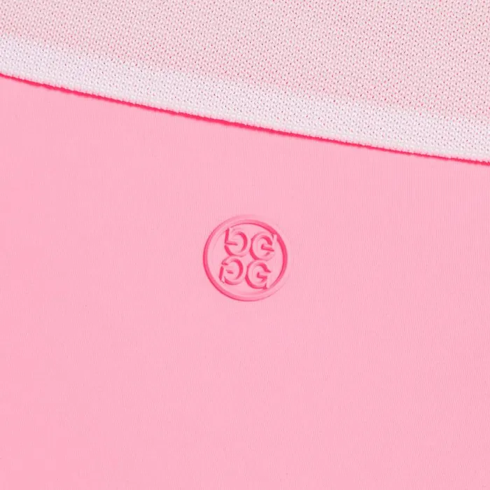 GFORE COLOUR BLOCK COLLAR SILKY TECH NYLON LONG SLEEVE ZIP POLO Candy Women Polos and Shirts GFORE COLOUR BLOCK COLLAR SILKY TECH NYLON LONG SLEEVE ZIP POLO Candy Women Polos and Shirts