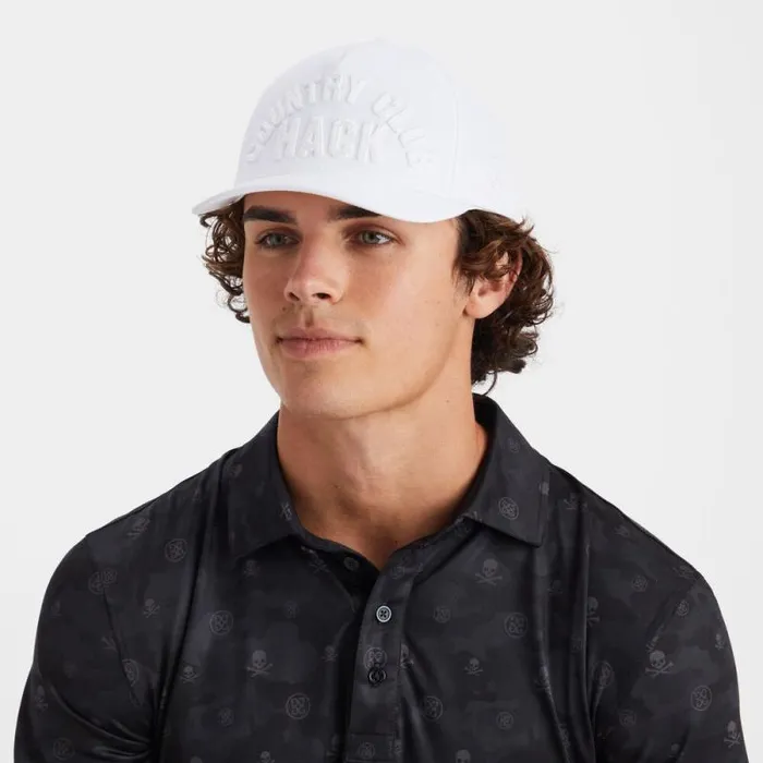 GFORE COUNTRY CLUB HACK STRETCH TWILL SNAPBACK HAT Snow MenWomen Hats