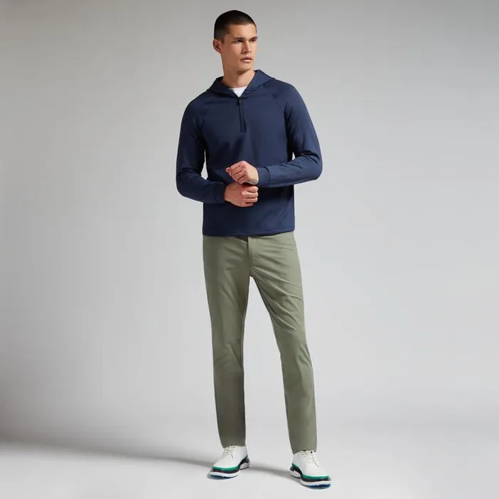 GFORE DOUBLE KNIT BRUSHED BACK QUARTER ZIP HOODIE Twilight Men Hoodies and Tees