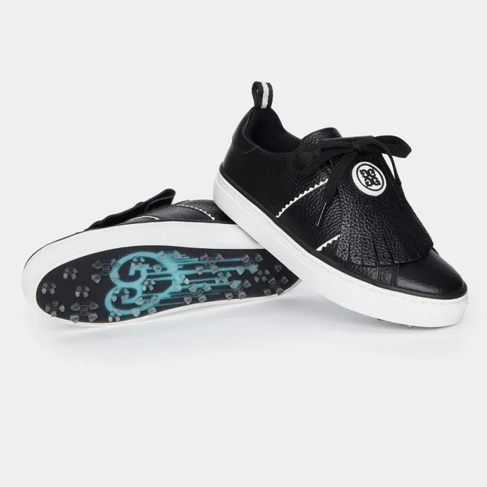 GFORE DURF PEBBLE LEATHER KILTIE GOLF SHOE Onyx Women Golf Shoes GFORE DURF PEBBLE LEATHER KILTIE GOLF SHOE Onyx Women Golf Shoes