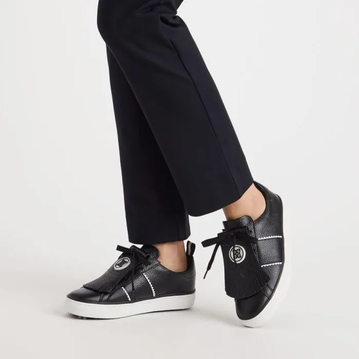 GFORE DURF PEBBLE LEATHER KILTIE GOLF SHOE Onyx Women Golf Shoes GFORE DURF PEBBLE LEATHER KILTIE GOLF SHOE Onyx Women Golf Shoes