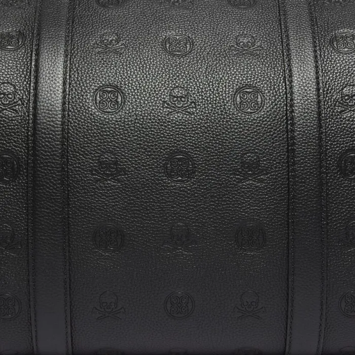 GFORE EMBOSSED SKULL and TEES LEATHER WEEKENDER Onyx MenWomen Luggage and Bags