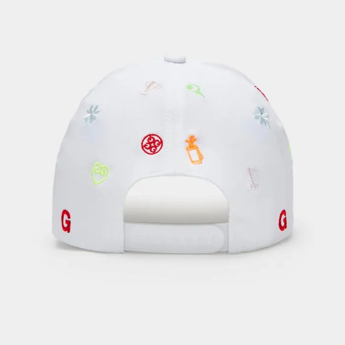 GFORE EMBROIDERED ICON STRETCH TWILL SNAPBACK HAT Snow Women Hats