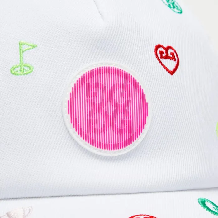 GFORE EMBROIDERED ICON STRETCH TWILL SNAPBACK HAT Snow Women Hats