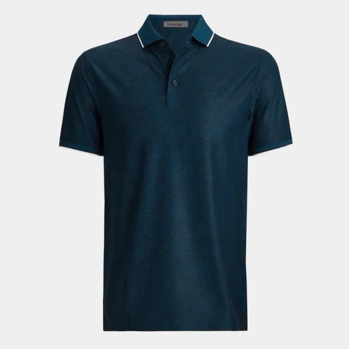 GFORE FINGERPRINT TECH PIQU POLO Deep Sea Men Polos