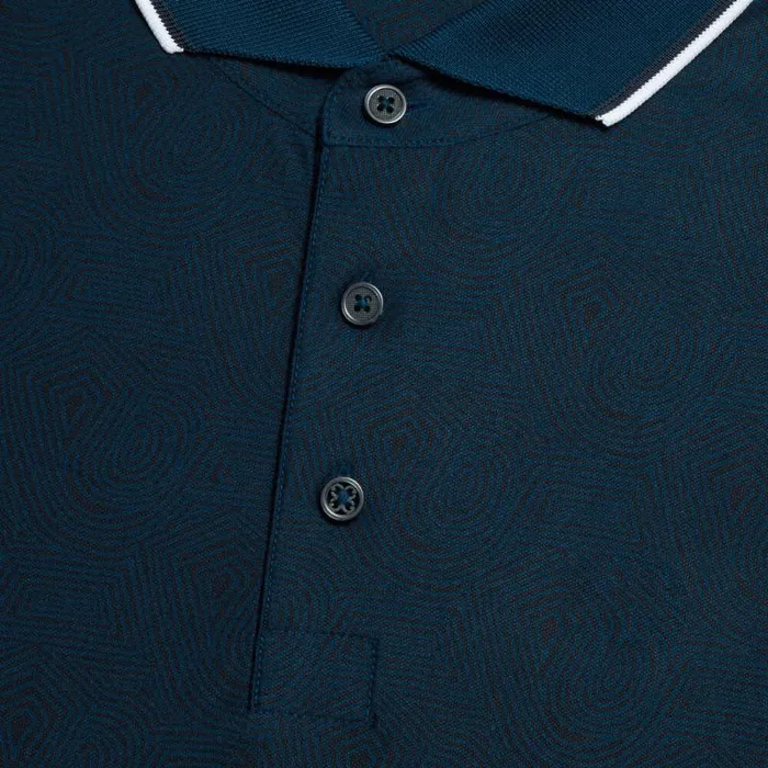 GFORE FINGERPRINT TECH PIQU POLO Deep Sea Men Polos GFORE FINGERPRINT TECH PIQU POLO Deep Sea Men Polos