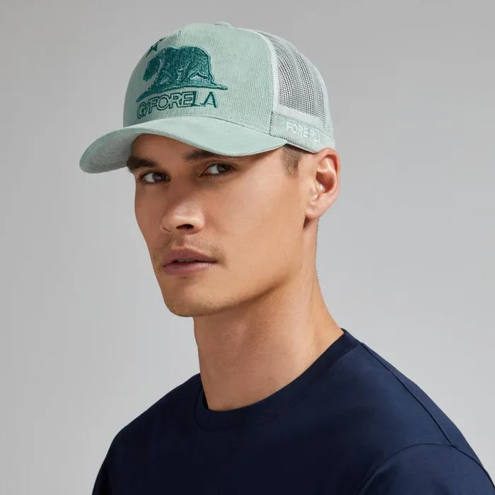 GFORE GFORE LA COTTON CORDUROY TALL TRUCKER HAT Isle MenWomen Hats GFORE GFORE LA COTTON CORDUROY TALL TRUCKER HAT Isle MenWomen Hats