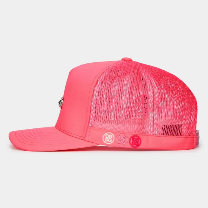 GFORE G LINK INTERLOCK KNIT TRUCKER HAT Knockout Pink MenWomen Hats GFORE G LINK INTERLOCK KNIT TRUCKER HAT Knockout Pink MenWomen Hats