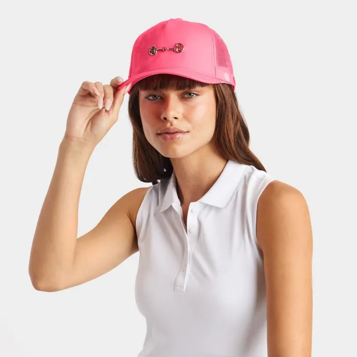 GFORE G LINK INTERLOCK KNIT TRUCKER HAT Knockout Pink MenWomen Hats GFORE G LINK INTERLOCK KNIT TRUCKER HAT Knockout Pink MenWomen Hats