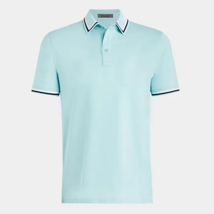 GFORE GTAB ESSENTIAL TECH JERSEY BANDED SLEEVE POLO Powder Men Polos