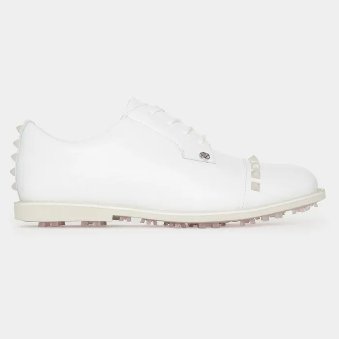 GFORE GALLIVANTER LEATHER STUD CAP TOE GOLF SHOE Stone Women Golf Shoes