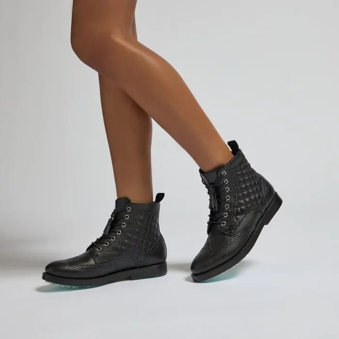 GFORE GALLIVANTER QUILTED PEBBLE LEATHER LUXE SOLE GOLF BOOT Onyx Women Golf Shoes GFORE GALLIVANTER QUILTED PEBBLE LEATHER LUXE SOLE GOLF BOOT Onyx Women Golf Shoes