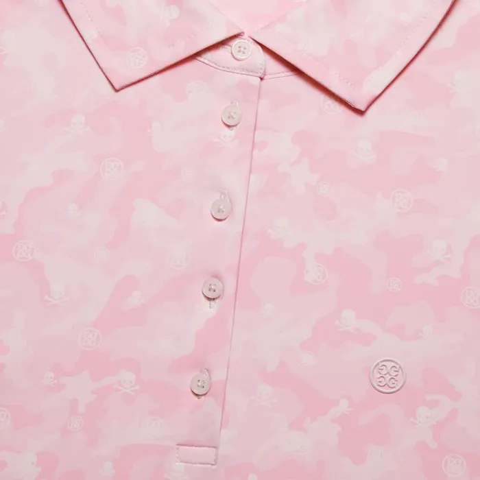 GFORE ICON CAMO SILKY TECH NYLON SLEEVELESS POLO Blush Women Polos and Shirts GFORE ICON CAMO SILKY TECH NYLON SLEEVELESS POLO Blush Women Polos and Shirts