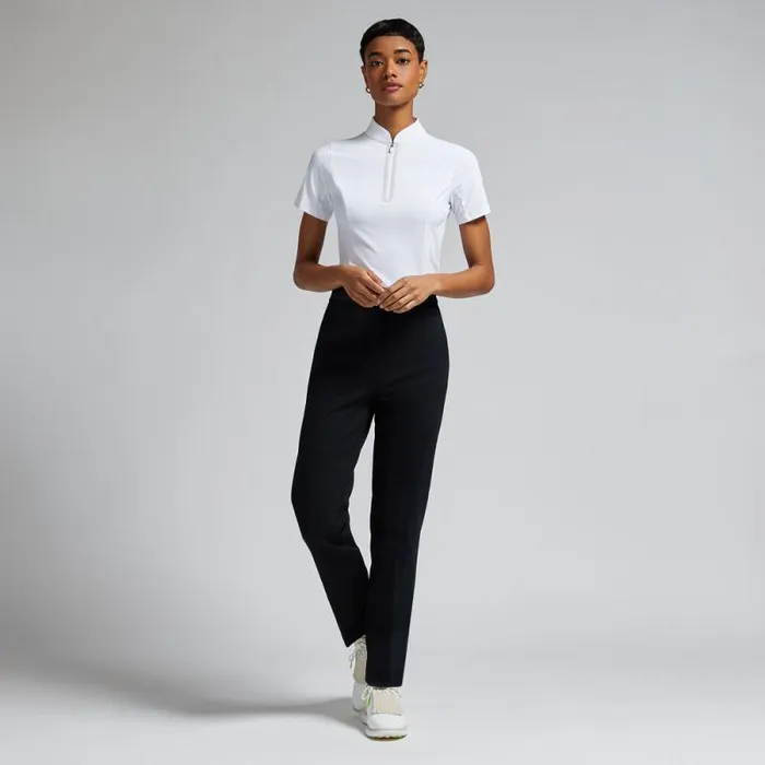 GFORE INTERLOCK QUARTER ZIP SHORT SLEEVE PULLOVER Snow Women Polos and Shirts