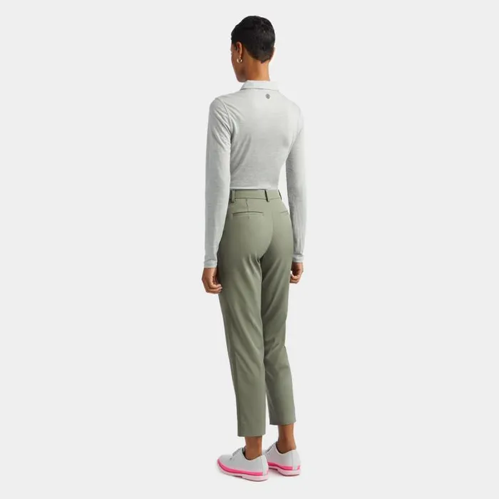 GFORE LIGHTWEIGHT TECH PERFORMANCE FINE WOOL LONG SLEEVE POLO Light Heather Grey Women Polos and Shirts GFORE LIGHTWEIGHT TECH PERFORMANCE FINE WOOL LONG SLEEVE POLO Light Heather Grey Women Polos and Shirts