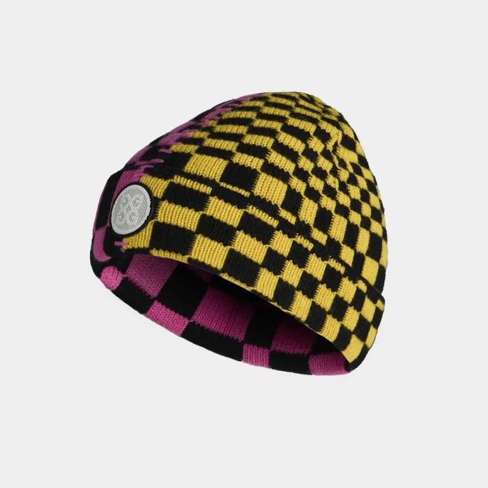 GFORE LTD RELEASE DISTORTED CHECK MERINO WOOL BEANIE Cyberknockout Pink MenWomen Hats GFORE LTD RELEASE DISTORTED CHECK MERINO WOOL BEANIE Cyberknockout Pink MenWomen Hats