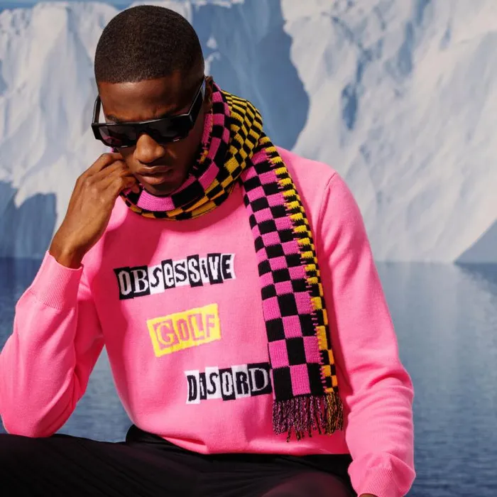 GFORE LTD RELEASE OGD MERINO WOOL SWEATER Knockout Pink Men Sweaters