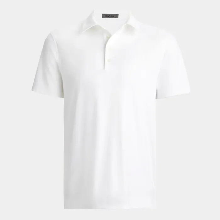 GFORE LUXE COTTON BLEND POLO Snow Men Polos