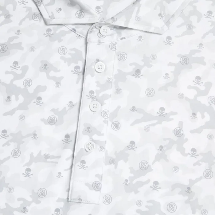 GFORE MAPPED ICON CAMO TECH JERSEY MODERN SPREAD COLLAR POLO Snow Men Polos GFORE MAPPED ICON CAMO TECH JERSEY MODERN SPREAD COLLAR POLO Snow Men Polos