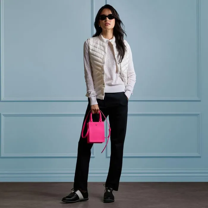 GFORE METAL TEES LEATHER MINI TOTE Knockout Pink Women Handbags and Luggage GFORE METAL TEES LEATHER MINI TOTE Knockout Pink Women Handbags and Luggage