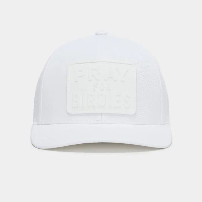 GFORE MONOCHROME PRAY FOR BIRDIES STRETCH TWILL SNAPBACK HAT Snow MenWomen Hats GFORE MONOCHROME PRAY FOR BIRDIES STRETCH TWILL SNAPBACK HAT Snow MenWomen Hats