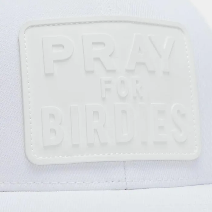 GFORE MONOCHROME PRAY FOR BIRDIES STRETCH TWILL SNAPBACK HAT Snow MenWomen Hats GFORE MONOCHROME PRAY FOR BIRDIES STRETCH TWILL SNAPBACK HAT Snow MenWomen Hats
