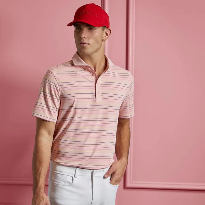 GFORE MULTI STRIPE TECH PIQU POLO Amour Men Polos GFORE MULTI STRIPE TECH PIQU POLO Amour Men Polos