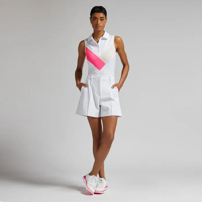 GFORE MULTI V TECH JERSEY SLEEVELESS POLO Knockout Pink Women Polos and Shirts GFORE MULTI V TECH JERSEY SLEEVELESS POLO Knockout Pink Women Polos and Shirts