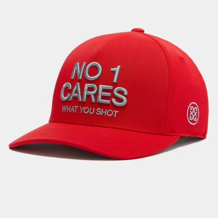 GFORE NO 1 CARES STRETCH TWILL SNAPBACK HAT Poppy MenWomen Hats