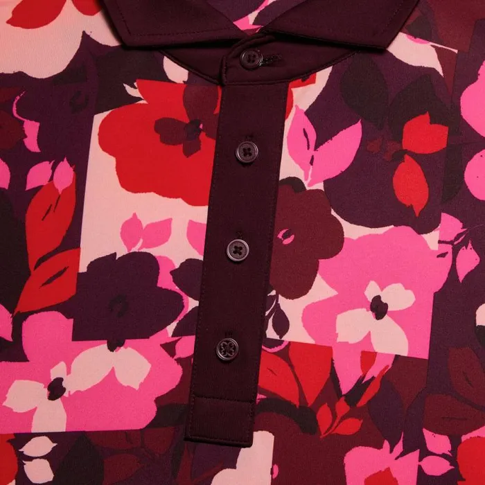 GFORE PATCHWORK FLORAL TECH JERSEY POLO Port Men Polos GFORE PATCHWORK FLORAL TECH JERSEY POLO Port Men Polos