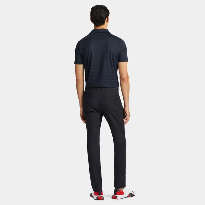 GFORE PERFORATED STRIPE TECH JERSEY MODERN SPREAD COLLAR POLO Onyx Men Polos GFORE PERFORATED STRIPE TECH JERSEY MODERN SPREAD COLLAR POLO Onyx Men Polos