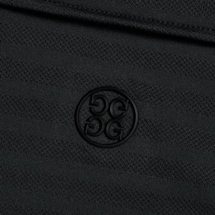 GFORE PERFORATED STRIPE TECH JERSEY MODERN SPREAD COLLAR POLO Onyx Men Polos GFORE PERFORATED STRIPE TECH JERSEY MODERN SPREAD COLLAR POLO Onyx Men Polos