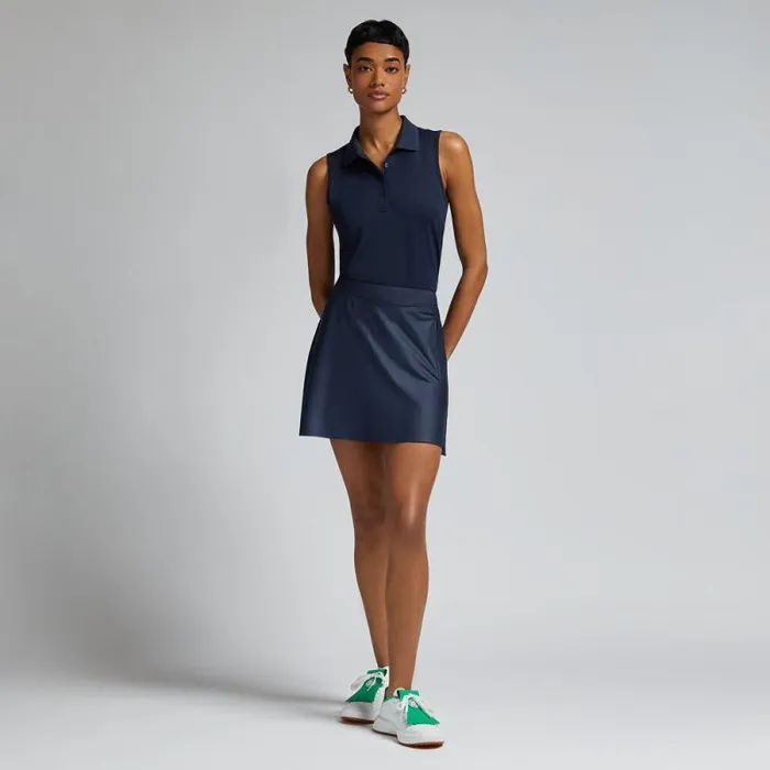 GFORE PLEATED COLLAR TECH PIQU SLEEVELESS POLO Twilight Women Polos and Shirts GFORE PLEATED COLLAR TECH PIQU SLEEVELESS POLO Twilight Women Polos and Shirts