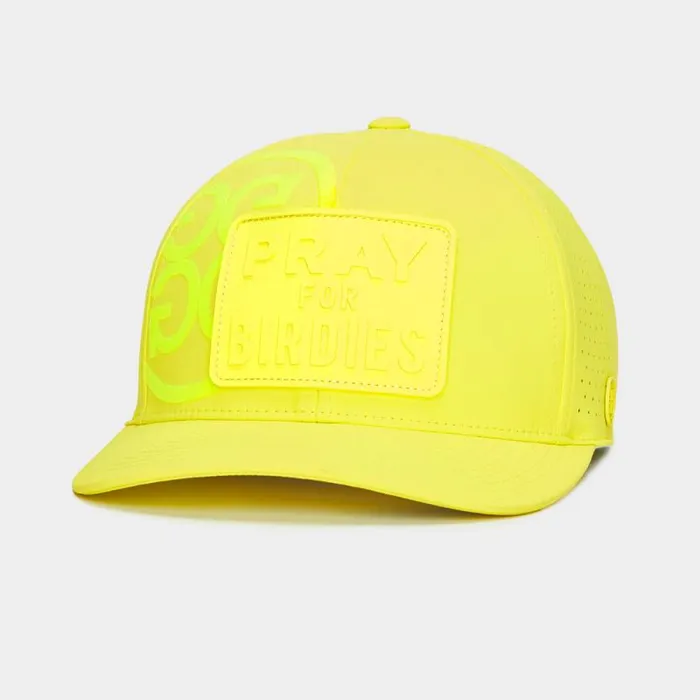 GFORE PRAY FOR BIRDIES PERFORATED FEATHERWEIGHT TECH SNAPBACK HAT Solar MenWomen Hats GFORE PRAY FOR BIRDIES PERFORATED FEATHERWEIGHT TECH SNAPBACK HAT Solar MenWomen Hats