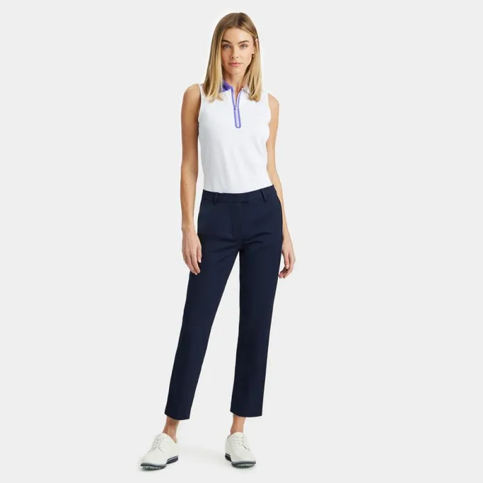 GFORE QUARTER ZIP TECH PIQU SLEEVELESS POLO Snow Women Polos and Shirts