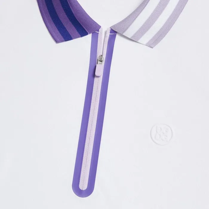 GFORE QUARTER ZIP TECH PIQU SLEEVELESS POLO Snow Women Polos and Shirts