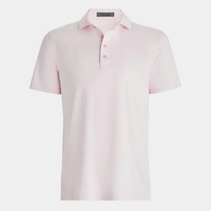GFORE RIB GUSSET MLANGE ICE NYLON SPREAD COLLAR POLO Heather Blush Men Polos