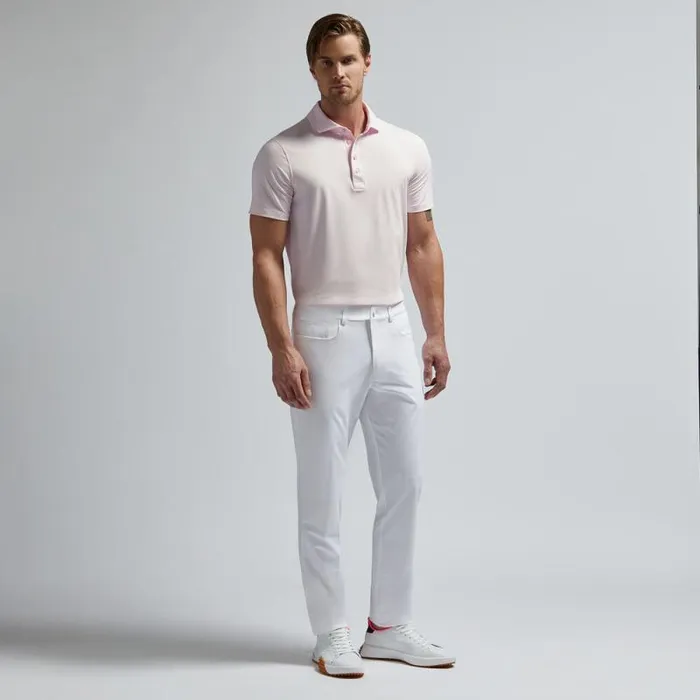 GFORE RIB GUSSET MLANGE ICE NYLON SPREAD COLLAR POLO Heather Blush Men Polos GFORE RIB GUSSET MLANGE ICE NYLON SPREAD COLLAR POLO Heather Blush Men Polos